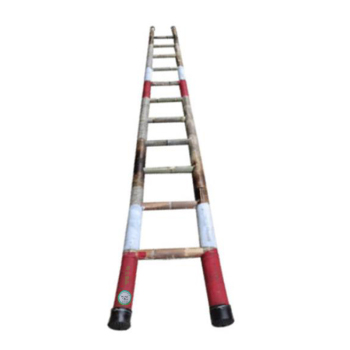 特立泰品 竹梯 含梯套 ZT-04 4米 11级 喷红白荧光漆