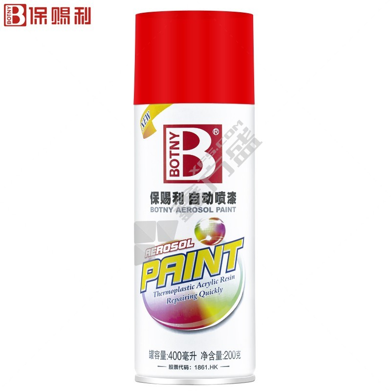 保赐利（BOTNY） B-1088 400ml 200g 自动喷漆 嘉陵红 （计价单位：瓶） B-1088 嘉陵红